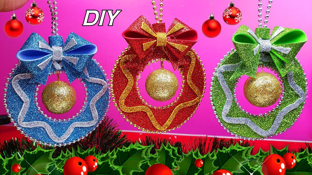 Adornos Navideños para el árbol de Navidad | Adornos con FOAMI | Manualidades para navidad