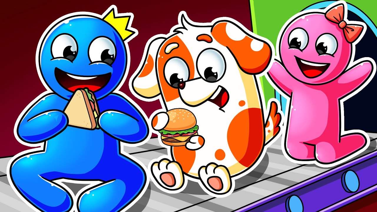 Rainbow Friends, but Blue’s Hungry Conveyor Belt Restaurant Adventure! 🚨 Hoo Doo Police