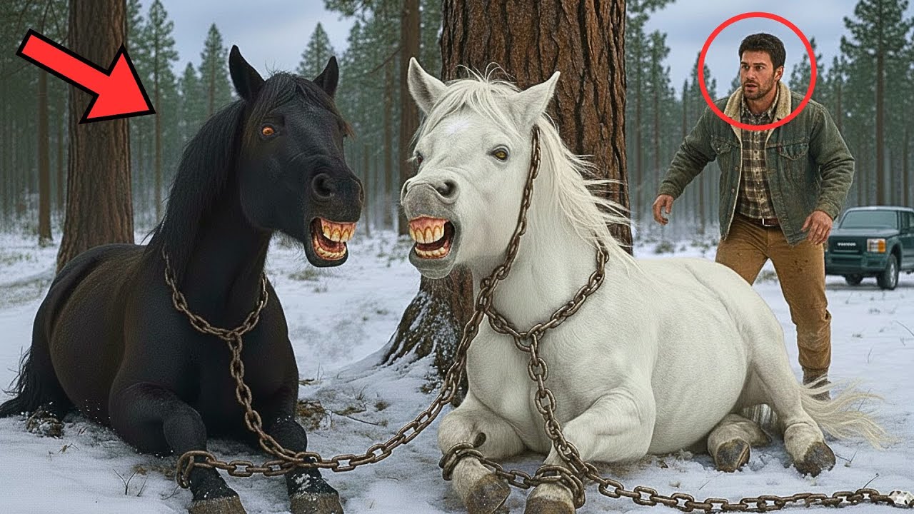 Veteran Found Two Wild Horses Chained in Snowstorm — What Happened Next Was Extremely Moving