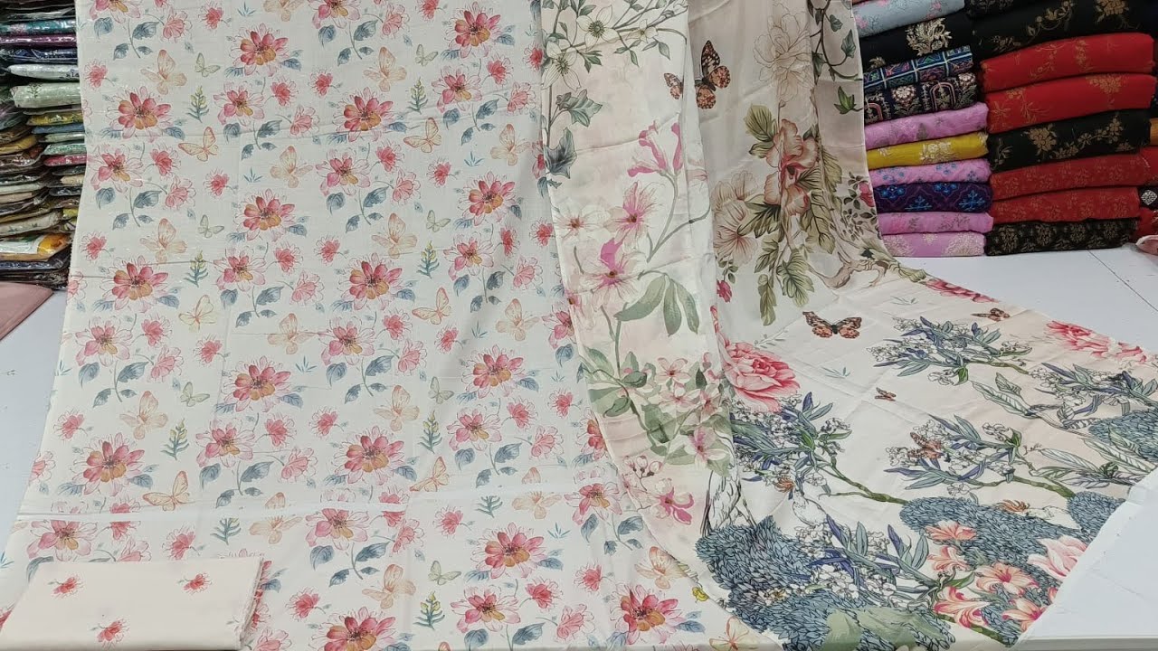 Luxury Lawn Digital Printed Embroidered | with Chiffon/Silk Dupatta | By Ramsha | Eid Collection2024