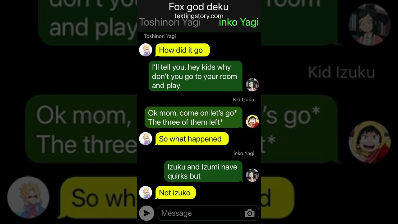 Fox god deku au texting story/pt 1