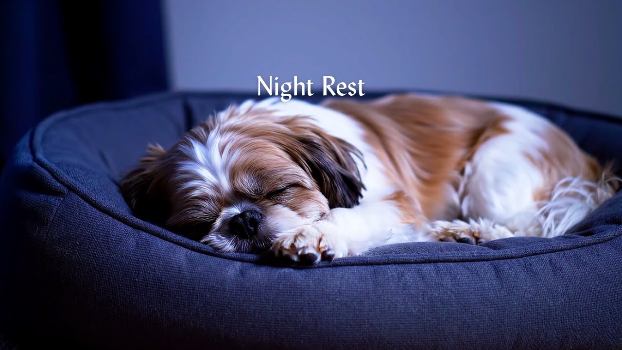 Shih Tzu Resting at Night | Calm Ambient Music for Background Rest