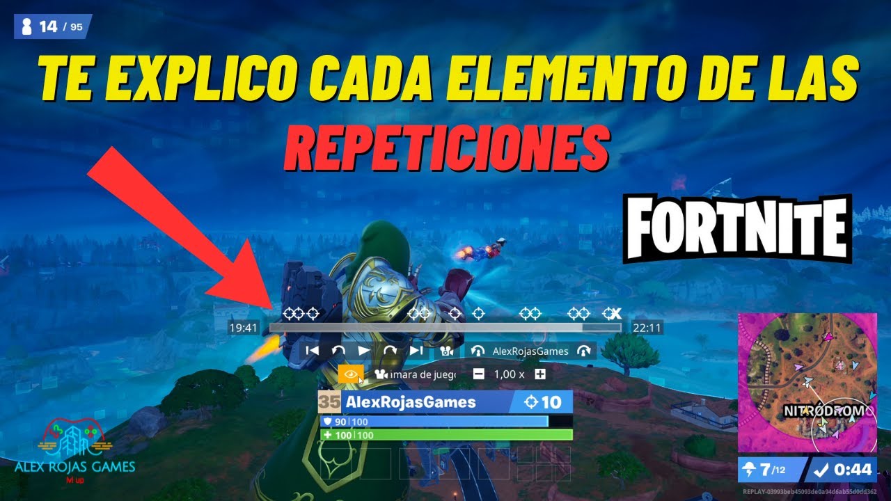 GUIA COMO VER LAS REPETICIONES EN FORTNITE | TUTORIAL EXPLICADO | QUE SIGNIFICA CADA ELEMENTO