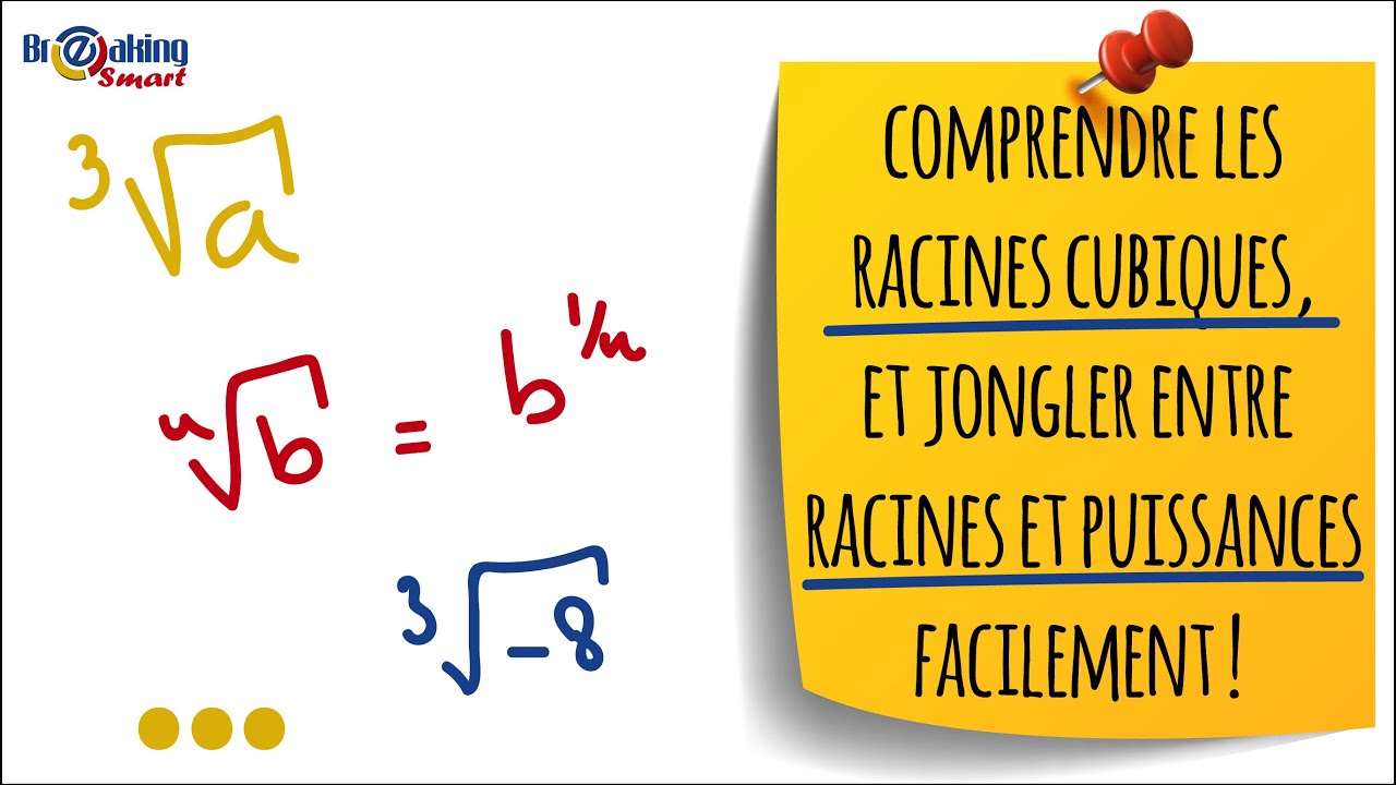 Comprendre les racines cubiques et savoir jongler entre racines et puissances facilement !