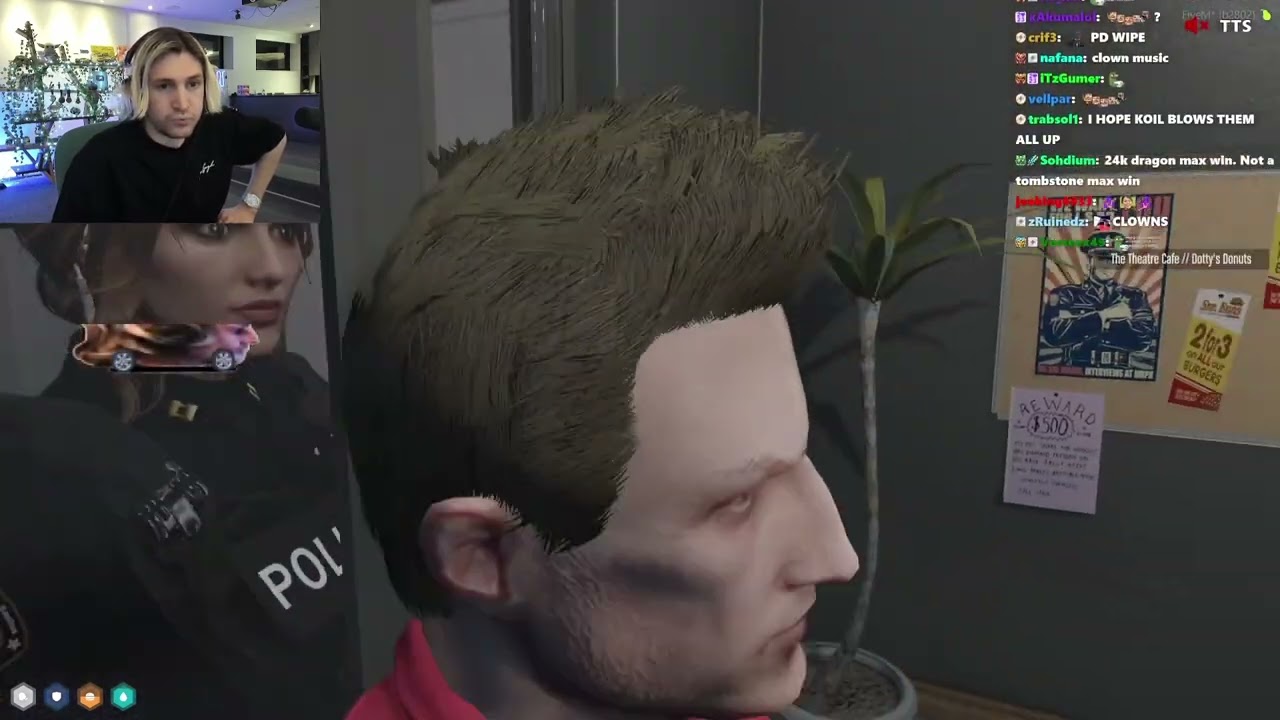 XQC GTA RP #276 - ( x house raid by cops )