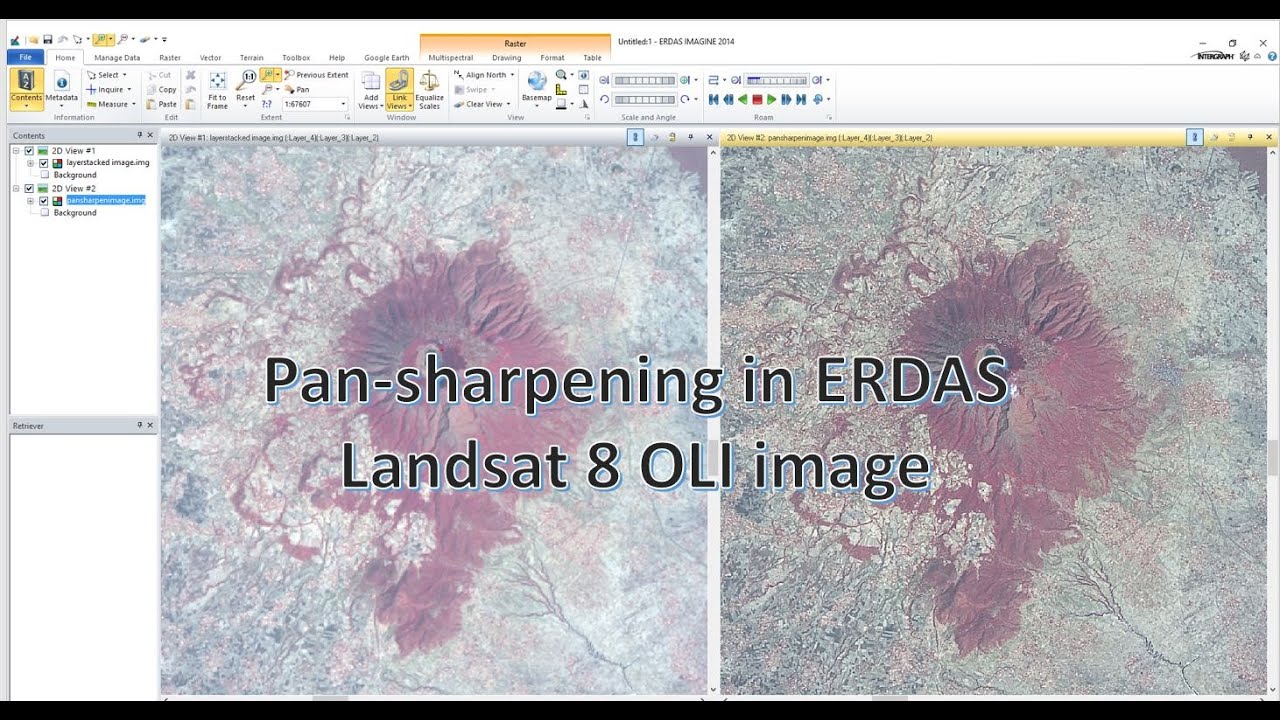 Pan-sharpening in ERDAS using Landsat 8OLI