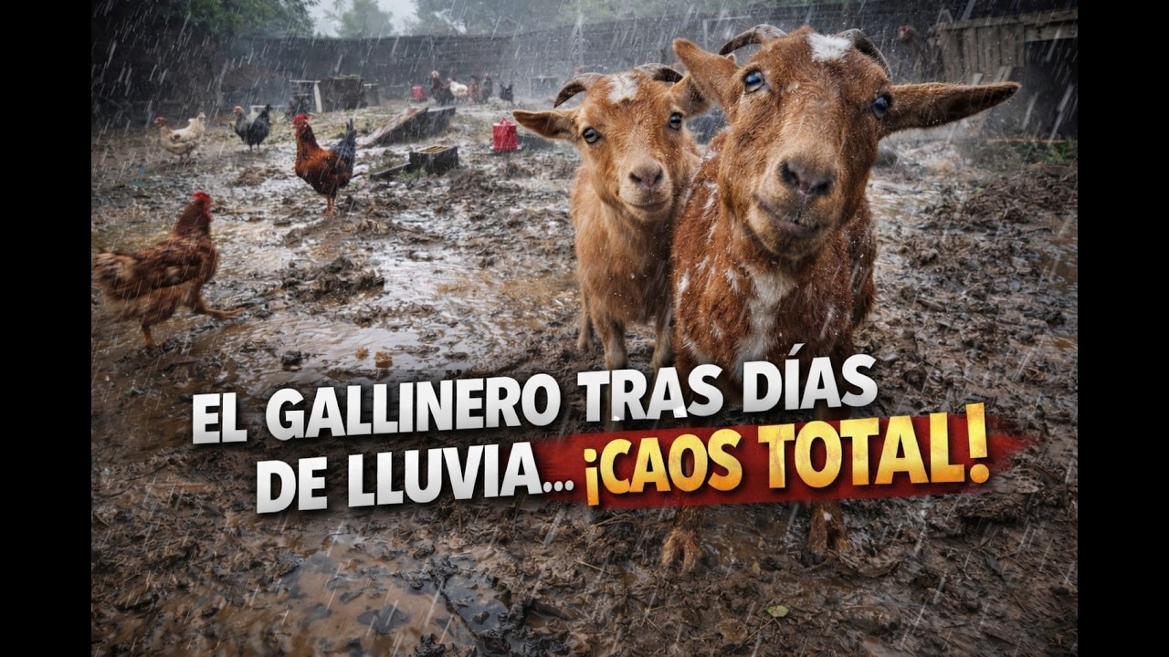 El gallinero tras días de lluvia… ¡CAOS TOTAL! 🌧️🐔