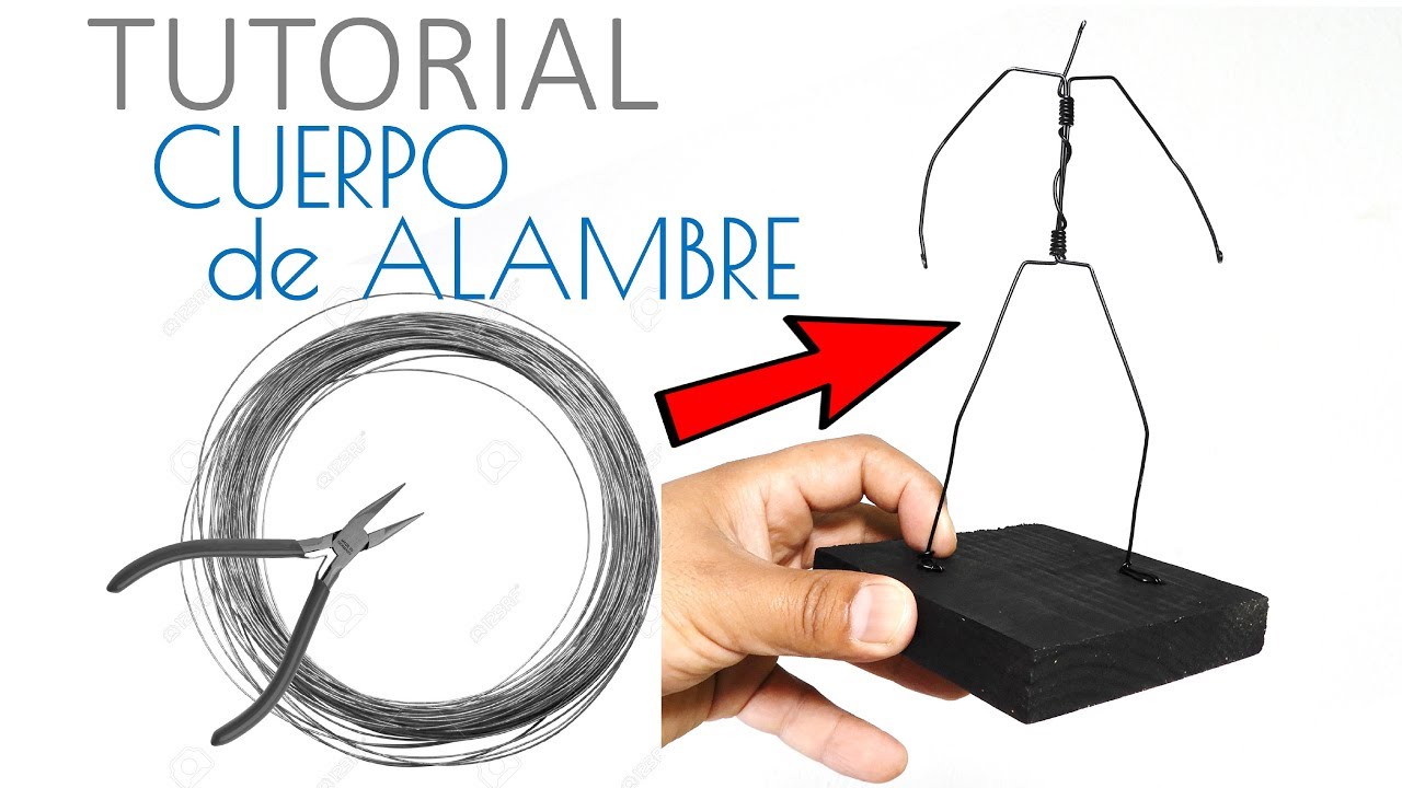 COMO HACER UN CUERPO DE ALAMBRE CON BASE DE MADERA PASO A PASO /MI MUNDO DE PLASTILINA