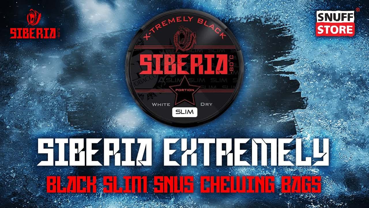 Siberia Extremely Black Slim Snus Chewing Bags Spearmint und Tabak Geschmack in snuffstore.eu kaufen