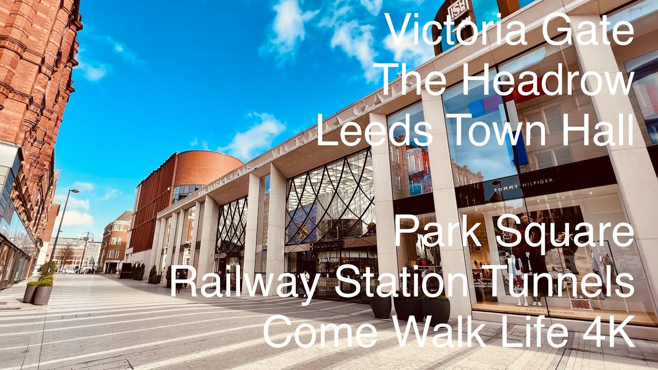 Leeds Walk | Victoria Gate - Leeds Station Modern Entrance | Interesting City Architecture 4K