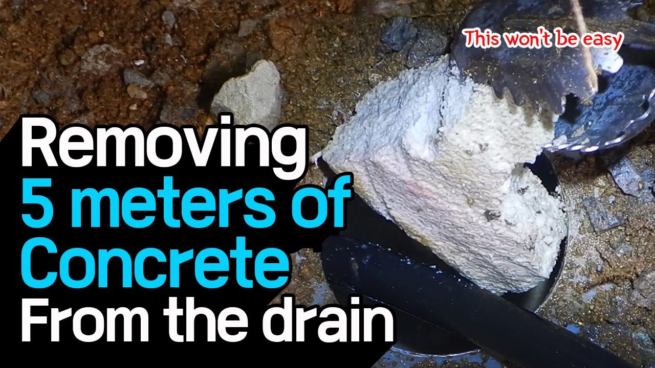 Removing 5 meters of Concrete From the Drain (part 1 of 3)