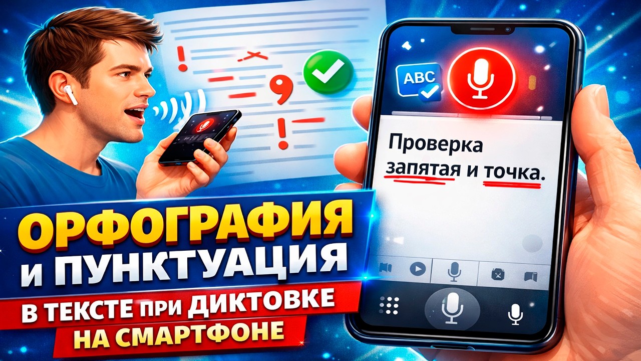Орфография и пунктуация в тексте при диктовке прямо на смартфоне
