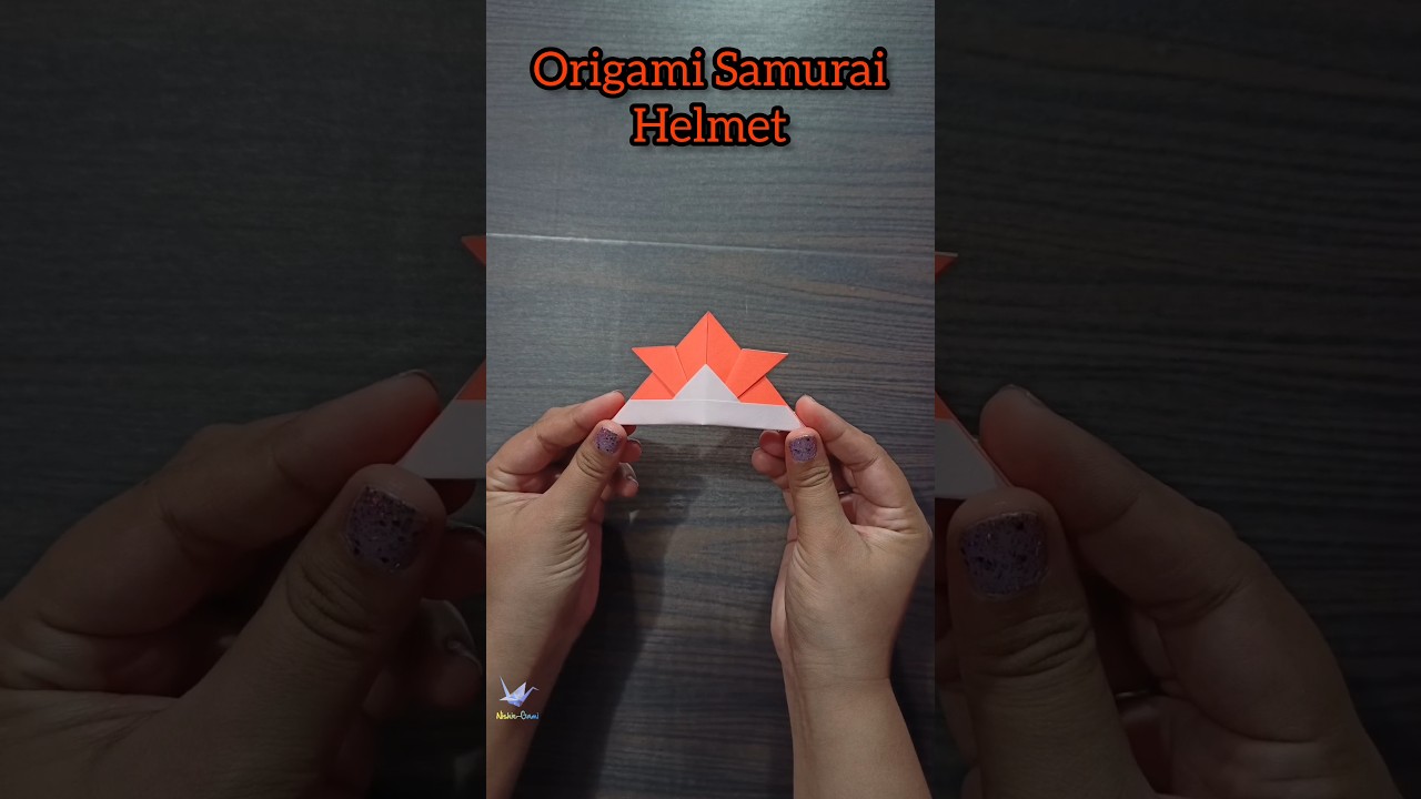 Origami Samurai Helmet: Mini Paper Kabuto Tutorial #origami