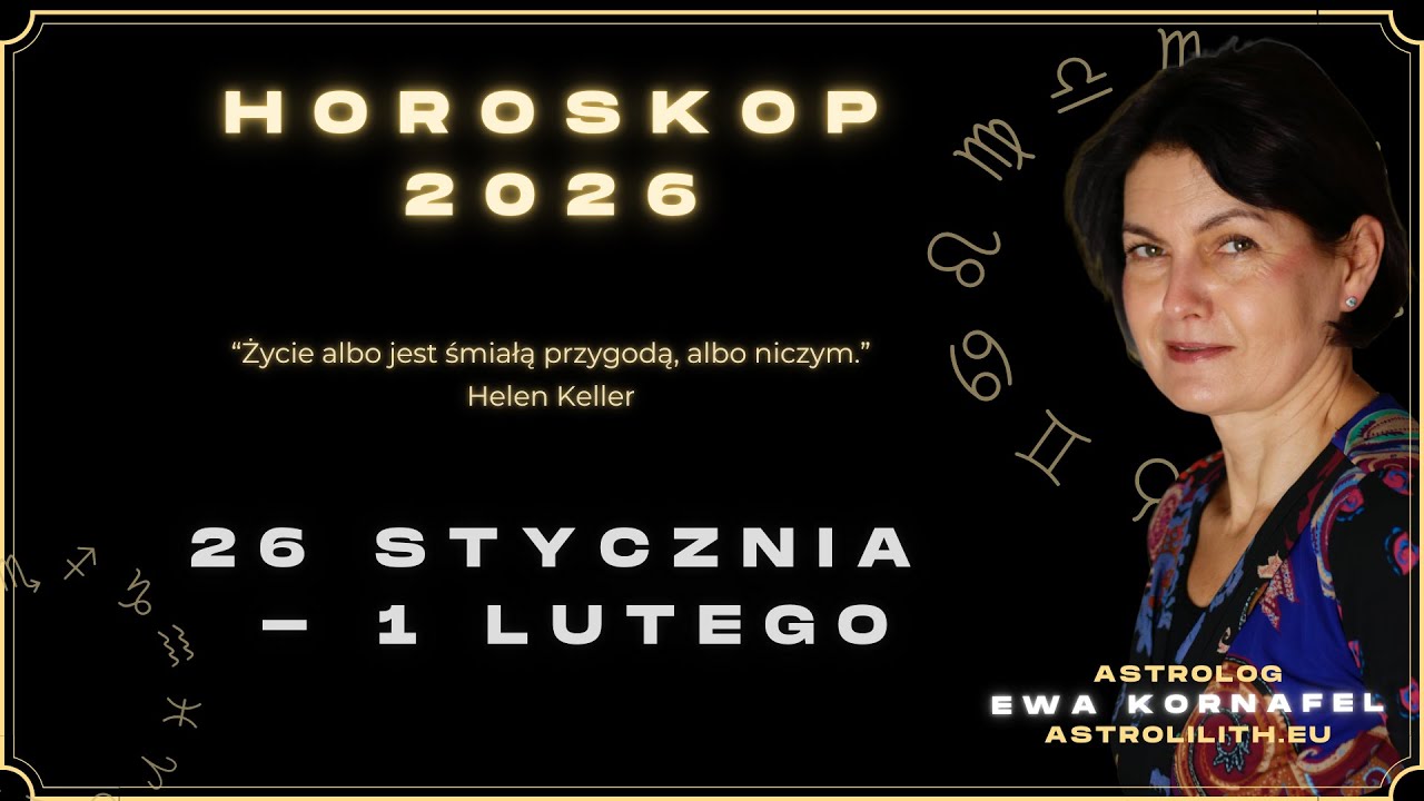 PRZEŁOMOWY TYDZIEŃ! Pełnia w Lwie i Mars z Plutonem ♌ Horoskop 26.01 - 1.02.2026 – Ewa Kornafel