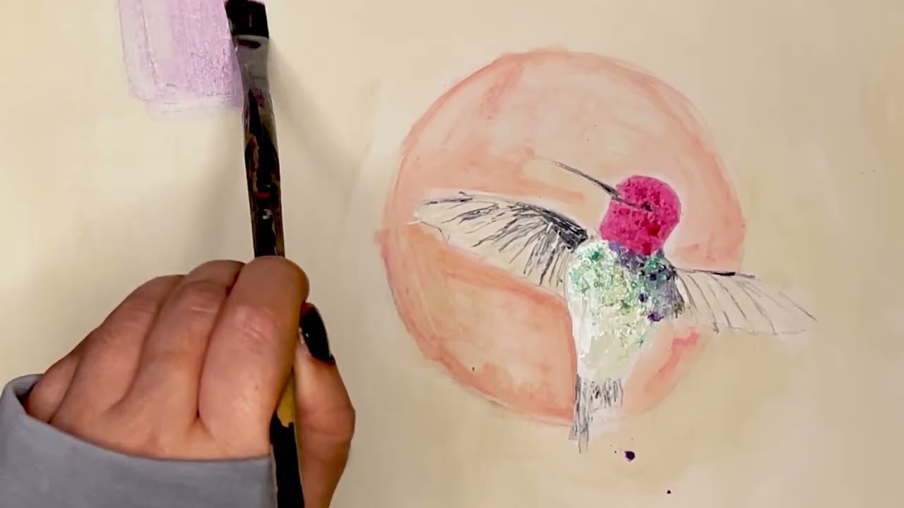 24 Minutes of Relaxing Abstract Bird Painting | Colorful Acrylic Art