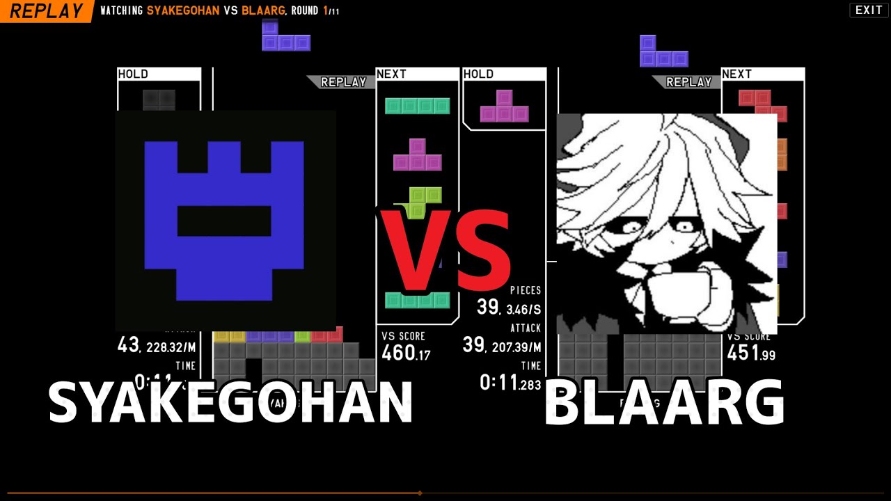TETR.IO Tetra League Syakegohan(しゃけごはん) vs Blaarg