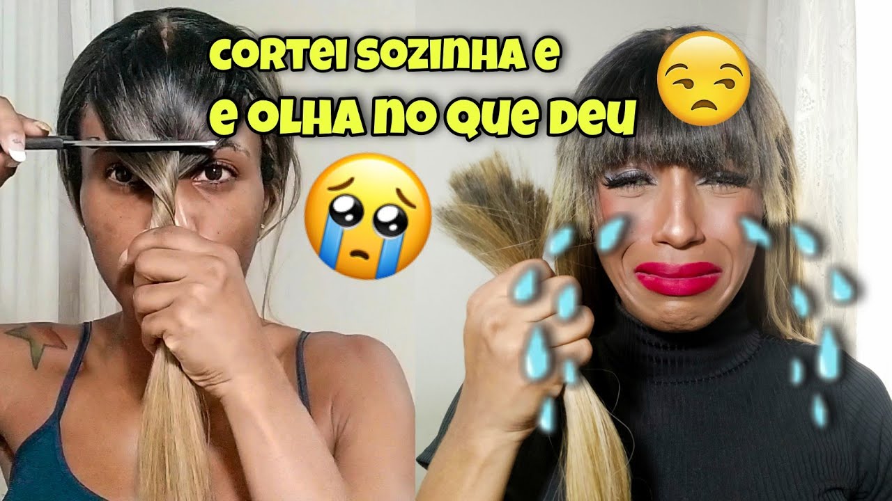 Cortei franja sozinha - DEU ERRADO