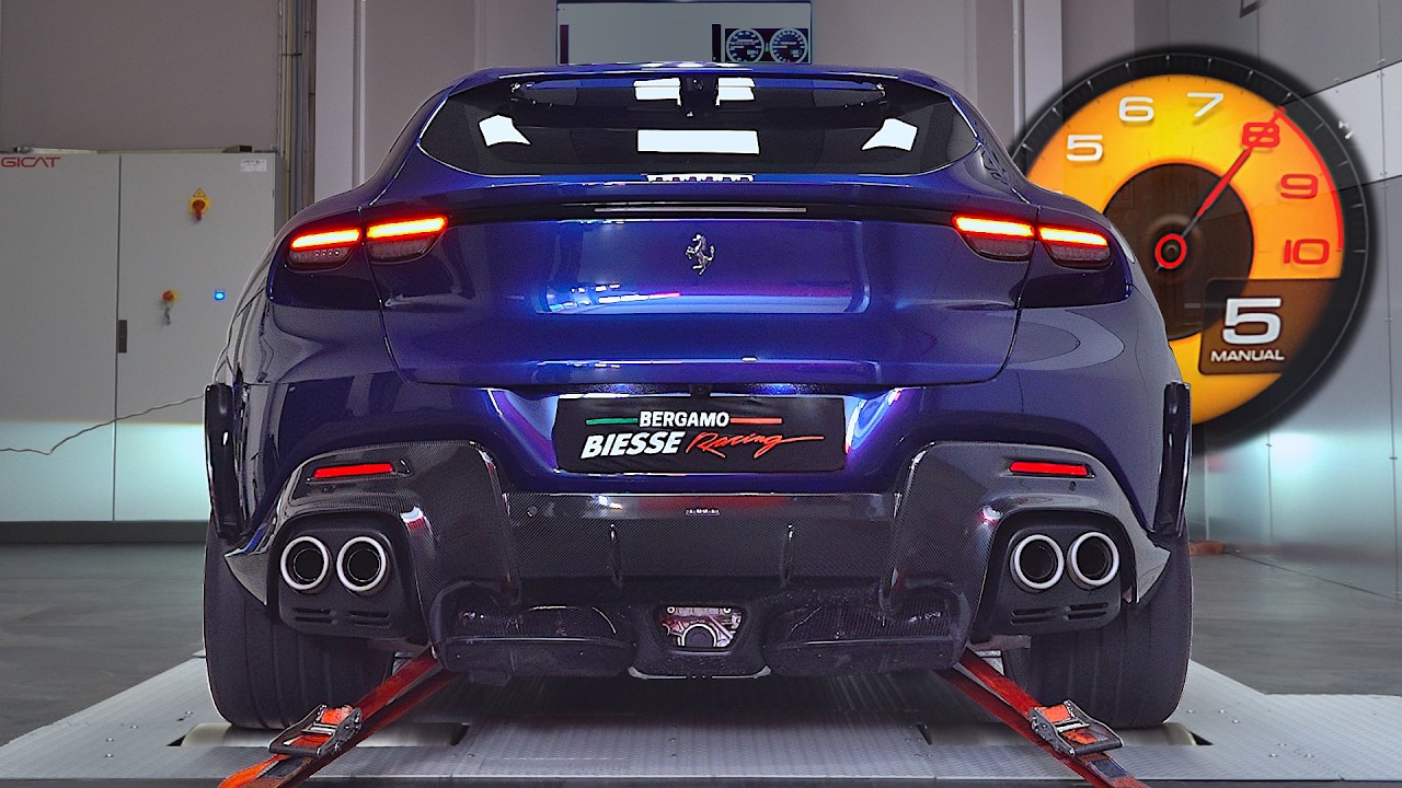Ferrari Purosangue meets the DYNO for the 1st time (Tubi catback exhaust) RAW V12 Sounds + Results!