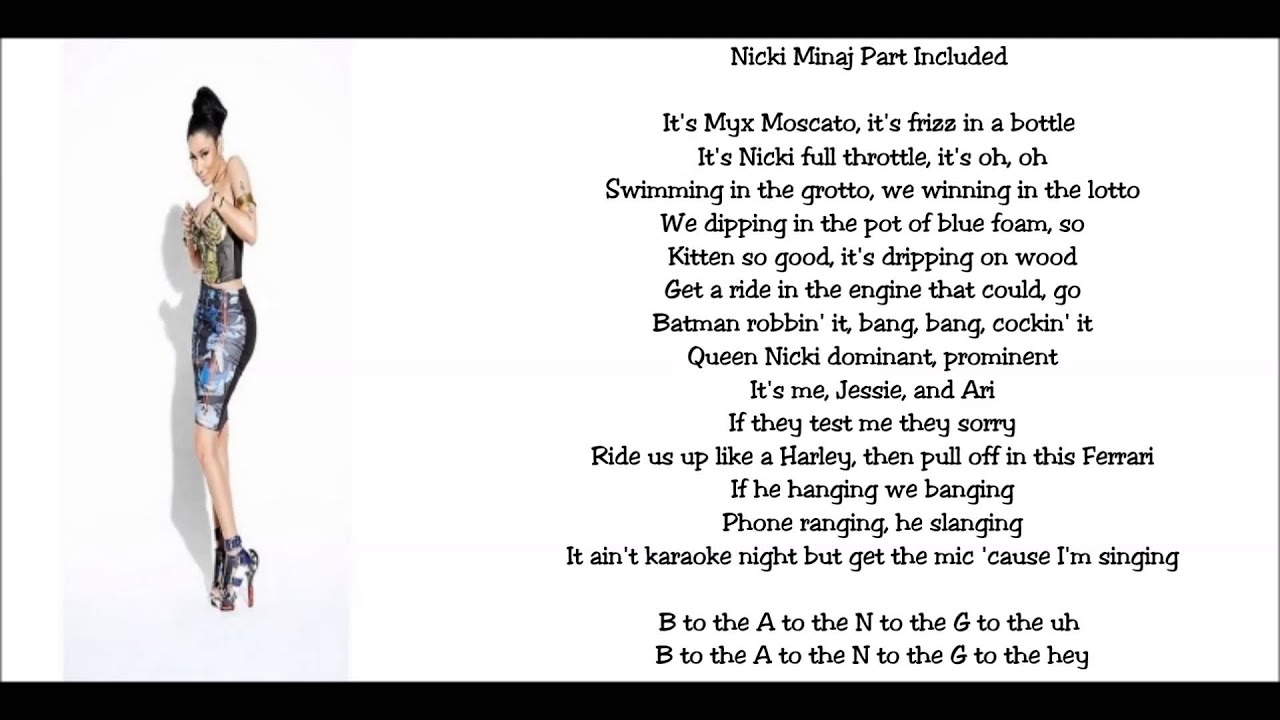 Bang Bang Karaoke w/backing vocals+lyrics+Nicki Minaj Part (Jessie J, Ariana Grande & Nicki Minaj)