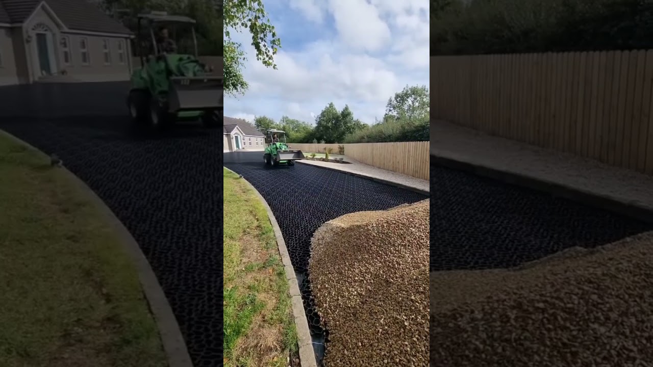 20t Tipper Lorry versus X-Grid Plastic Grid - SUPER strong gravel grid