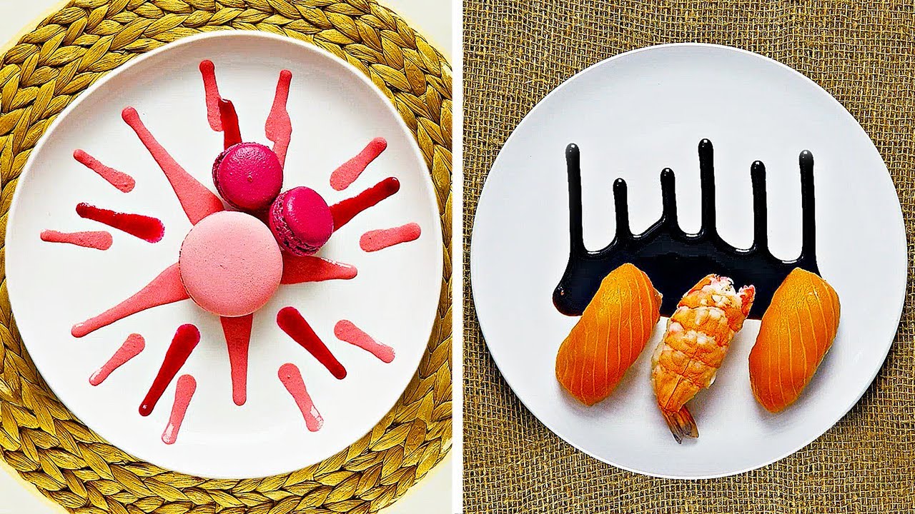 IDEAS ON HOW TO PLATE FOOD LIKE A CHEF || BEAUTIFUL FOOD DECOR IDEAS