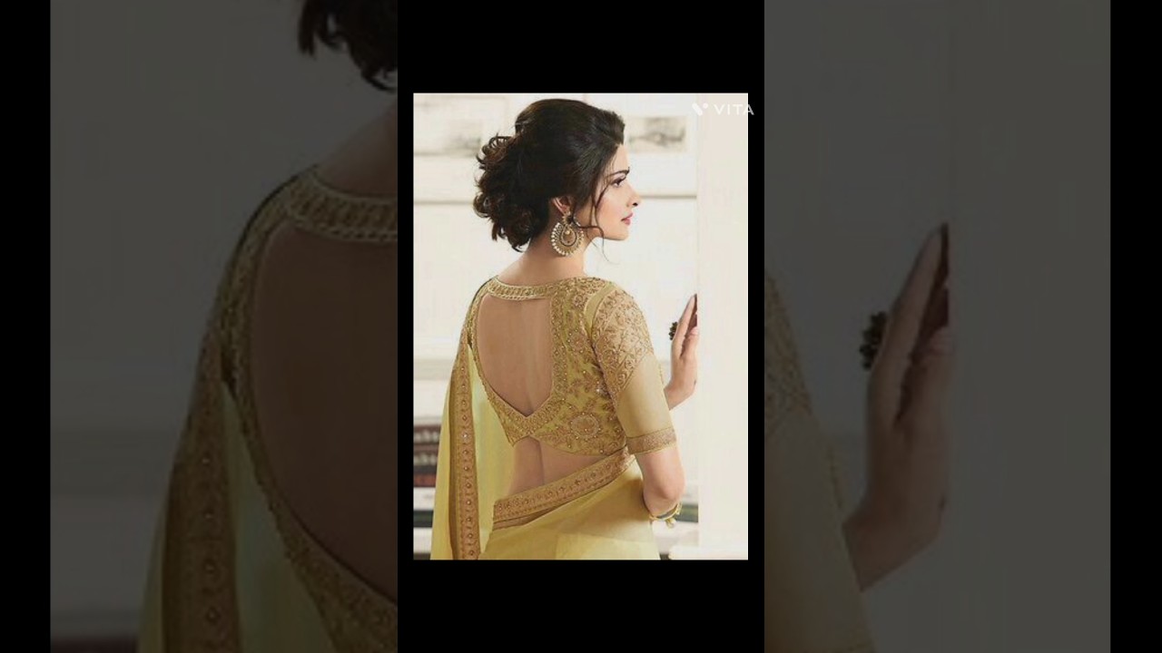 golden colour blouse #vidyafashion #shortvideo #trending #shrots #viral #blouse #blousedesign