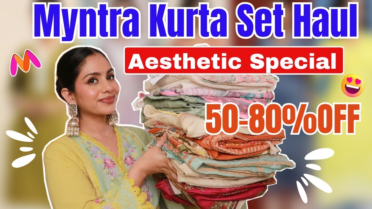 HUGE* Myntra Sale Haul * Aesthetic KURTA SET