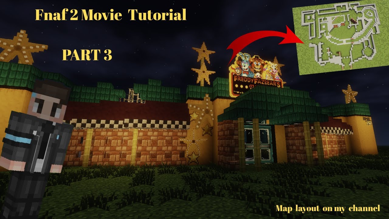How to build the FNAF2 Movie Pizzeria in Minecraft Tutorial.(Management Wanted Mod) Part 3