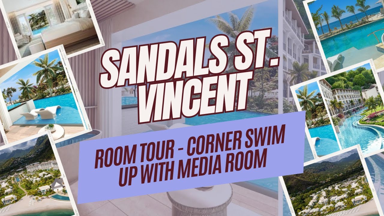 Sandals St. Vincent Room Tour 🌴 Corner Swim Up With Media Room 🌴 Perfect Blend of Tech and Comfort