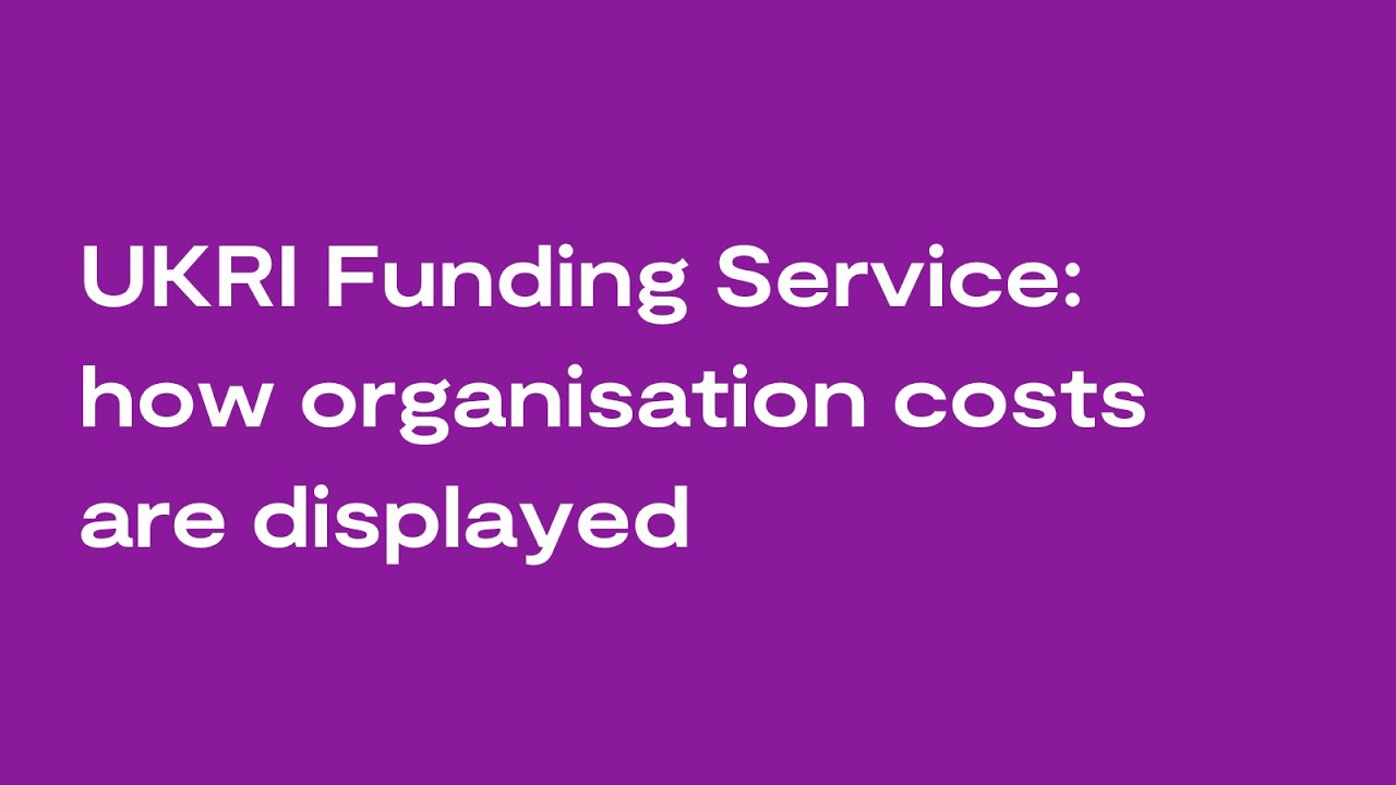 Organisation costs on the Funding Service