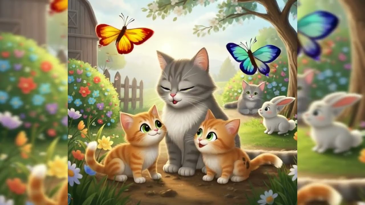Mama Cat Plants Rainbow Flowers to Heal Ginger Kitten's Broken Heart 🌈 | Emotional Farm Family Story
