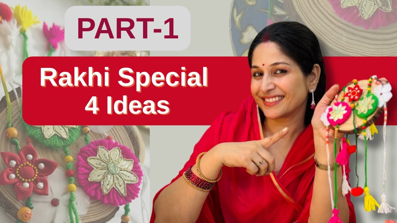 4 Easy Handmade Rakhi Ideas 💖 | DIY Rakhi at Home | Raksha Bandhan Special - PART 1