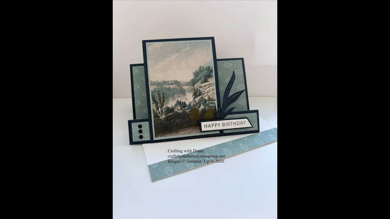 Simple easel side step card - masculine card