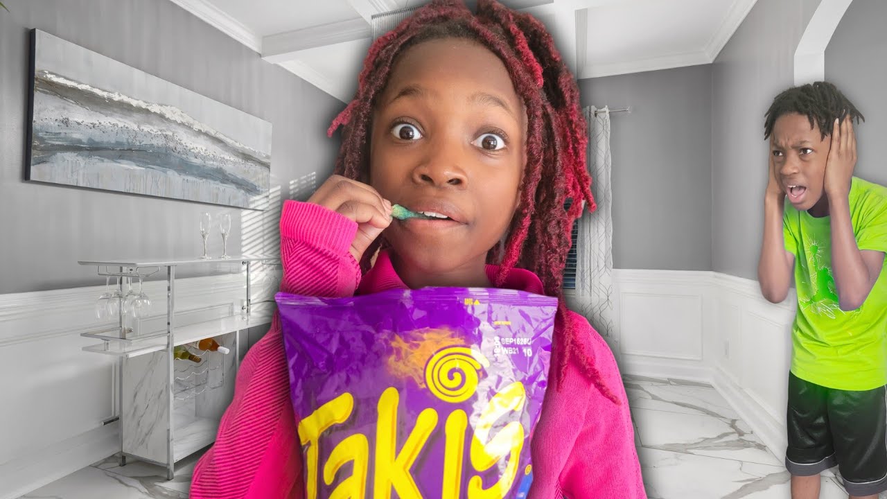 OBSESSED GIRL SMACKS ON TAKIS!