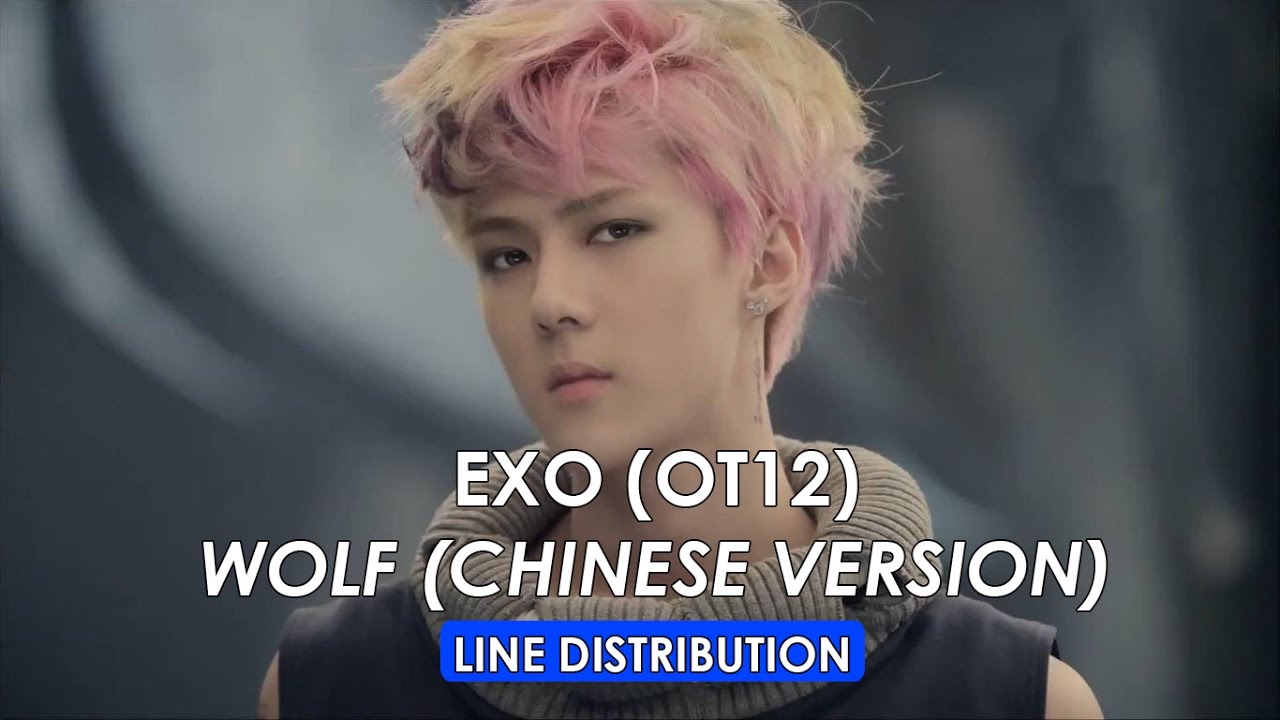 EXO (OT12) - Wolf (Chinese Version) Line Distribution (Color Coded)