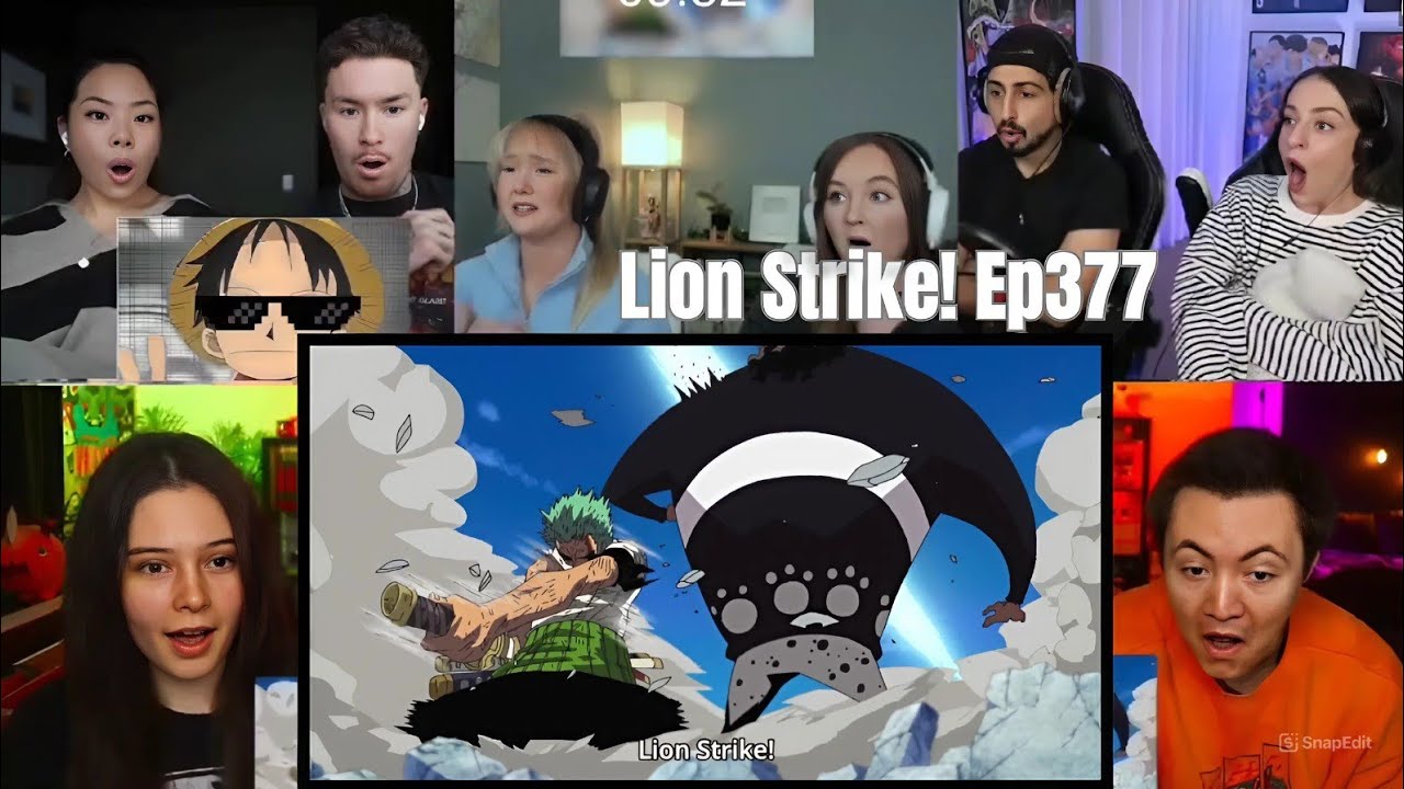 "Zoro Attacks with Full Force! 🦁 Lion Strike Reaction Mashup | One Piece" Ep377|||
