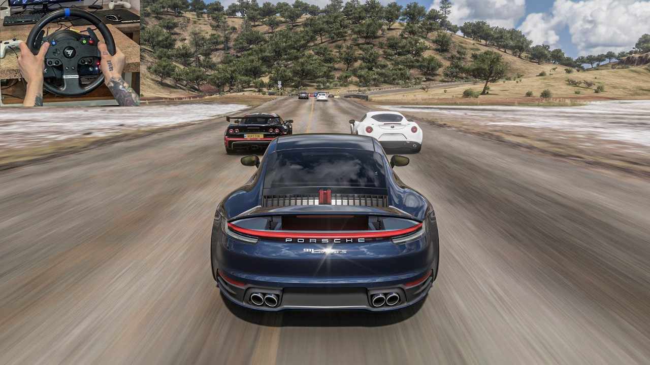 Porsche 911 Carrera S VS Sport Cars | Forza Horizon 5 Steering Wheel Gameplay