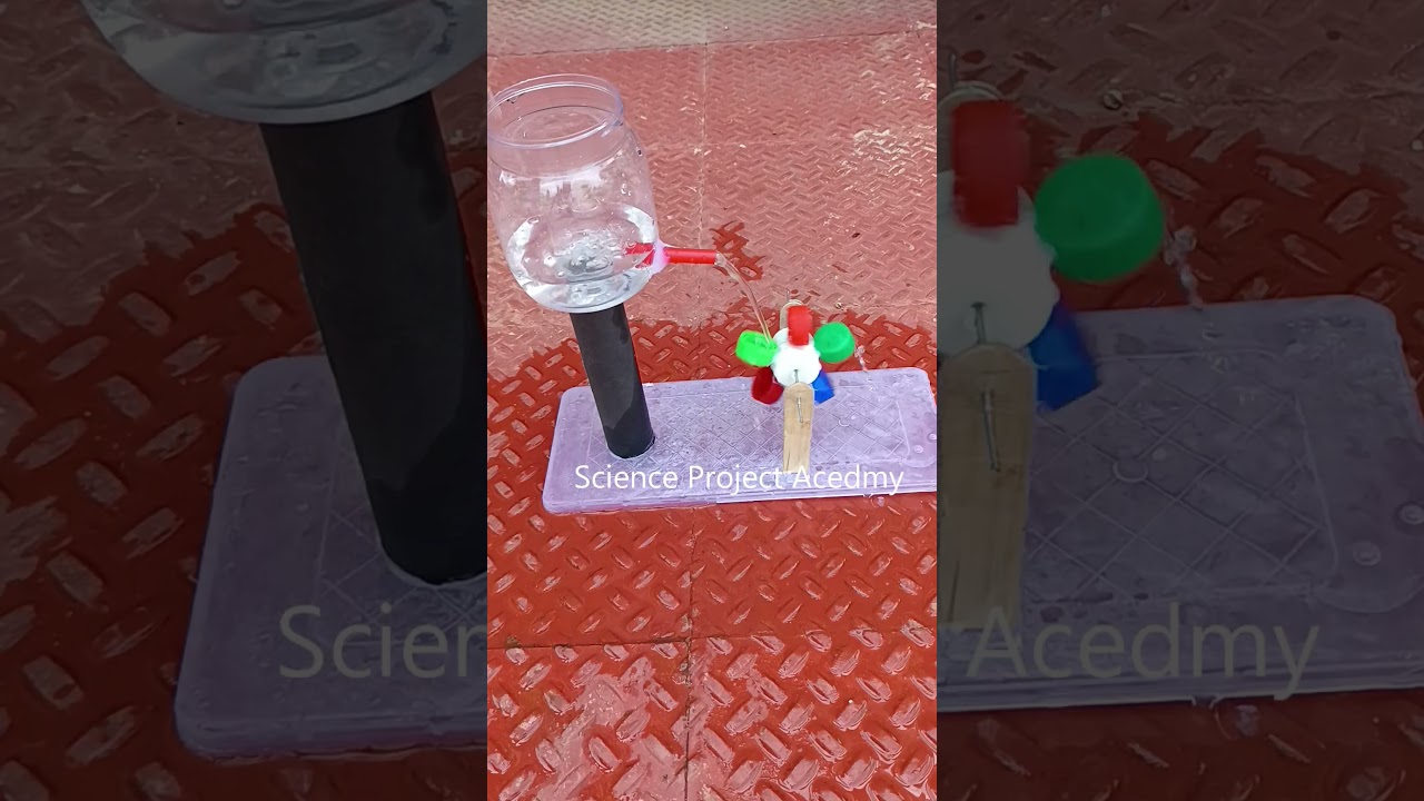free water wheel working model - science project shorts - diypandit