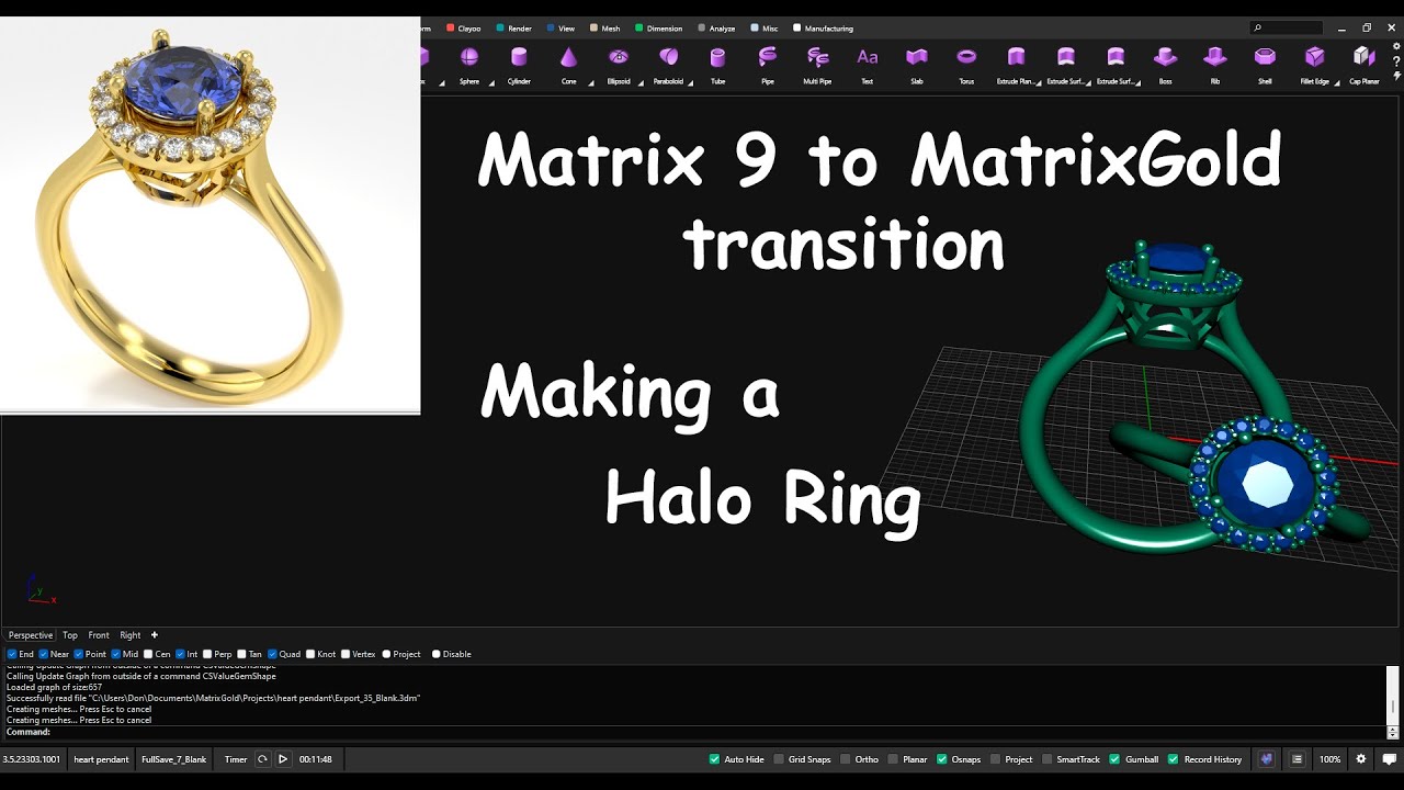 Кольцо MatrixGold Halo