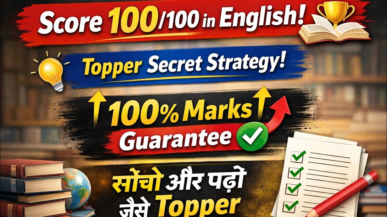 English में 100% Marks कैसे लाएं? | Think Like a Topper | Best Study Tips 
