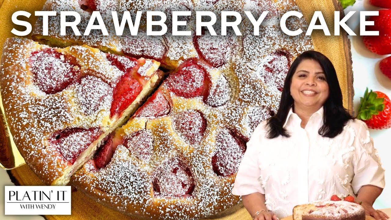 Quick EASY Strawberry Cake Recipe | One Bowl Strawberry Cake