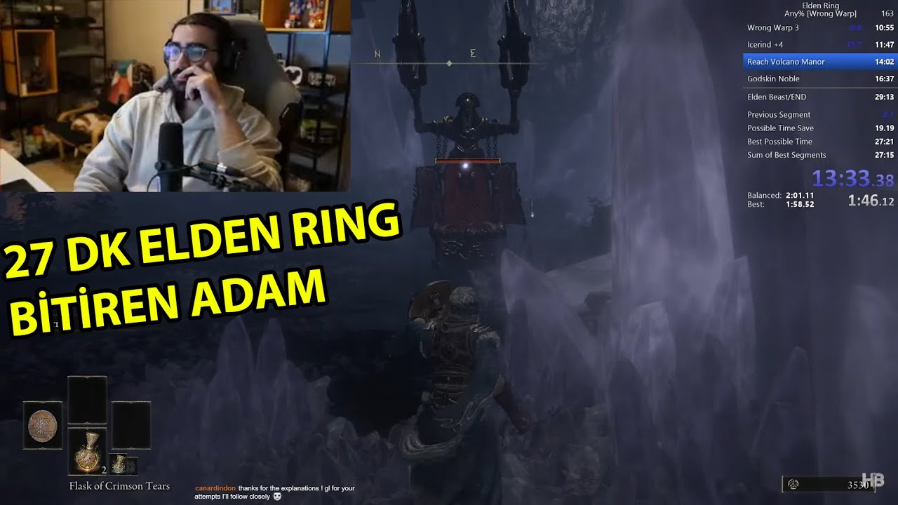 Videoyun- Elden Ring'i 27 Dakikada Bitiren Adamı İzliyor (Speedrun İzliyor)