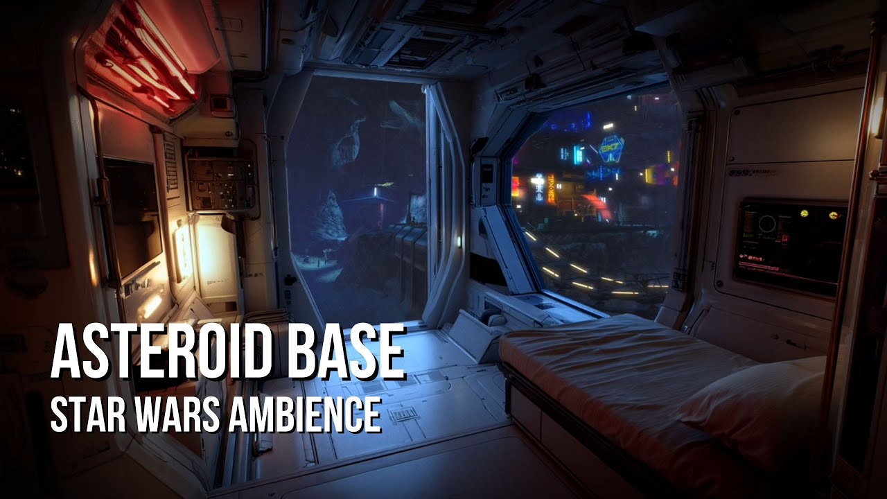 Asteroid Base Apartment | Star Wars Ambience | Relaxing Base Sounds, White Noise, Sleep Aid