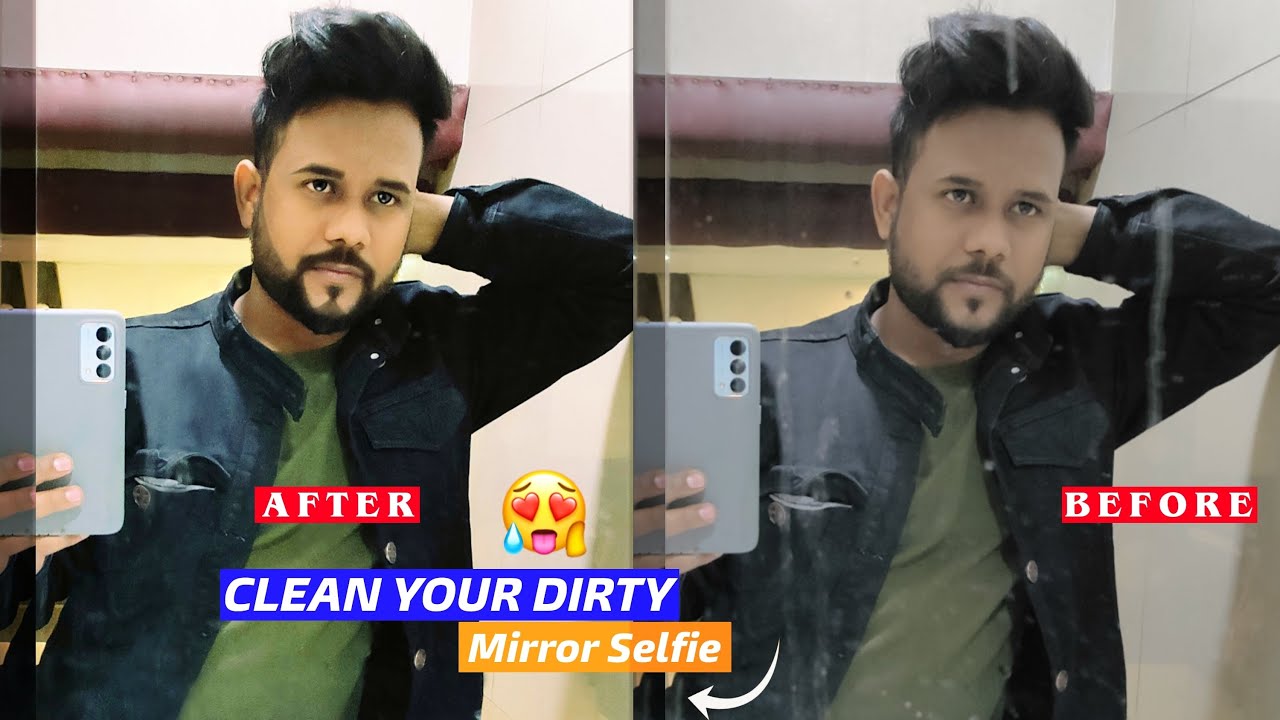 How to Clean Your Dirty Mirror Selfie in Mobile | Photo Editing Trick | Xafar Studio