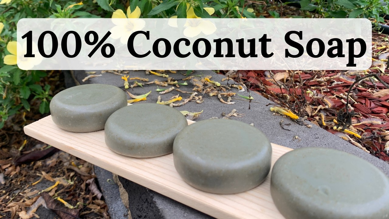 100% Coconut Soap Colored By Turmeric and Indigo