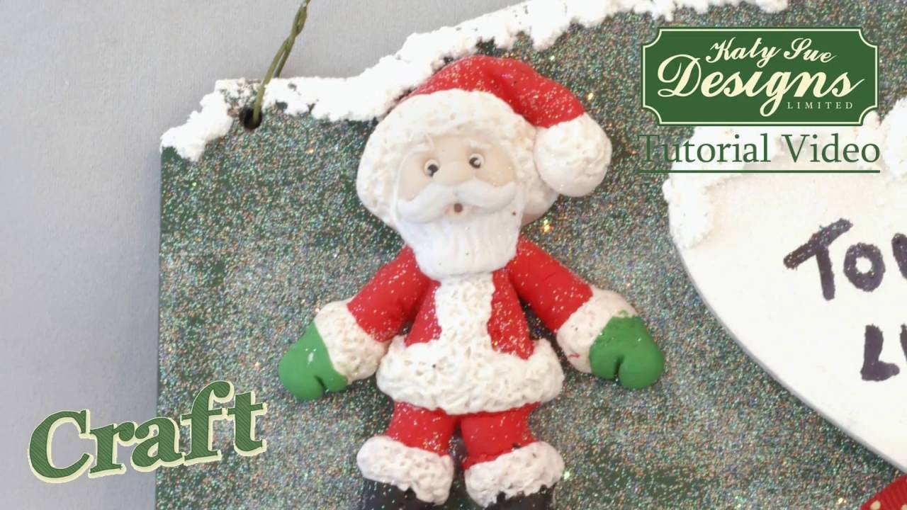 Sugar Buttons Father Christmas character made with air drying clay