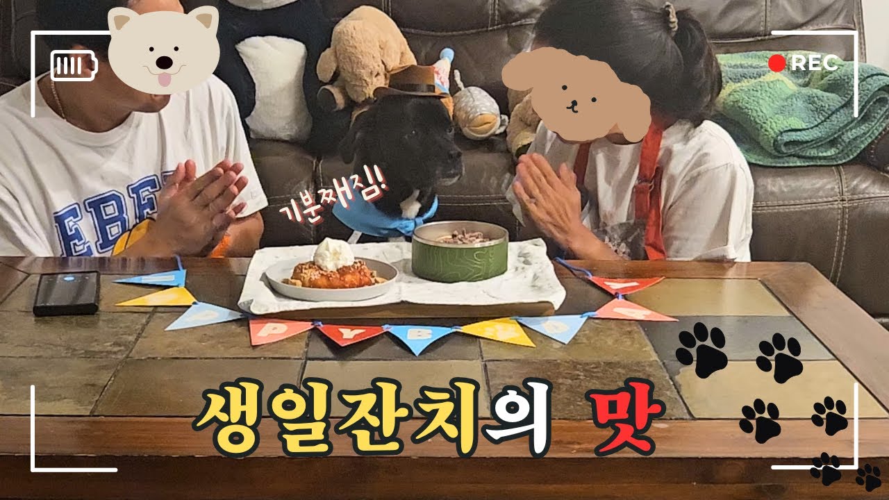 [🇺🇸미국] 일상브이로그 | 돼지김치찜🥩 냉면 🍜 돼지불고기 🧆 | 반려견생일파티 🐾