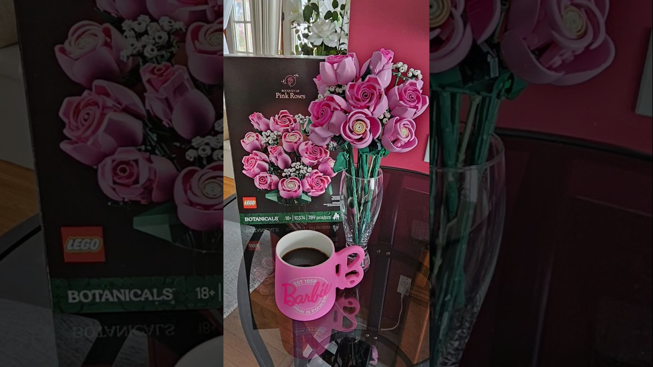 Pink roses, it's LEGO💕#10374 #rlfm #rose #botanical #roses #lego10374