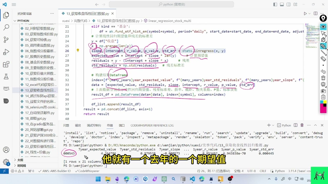 探索股票收盘价的线性回归分析：基于Python的实现