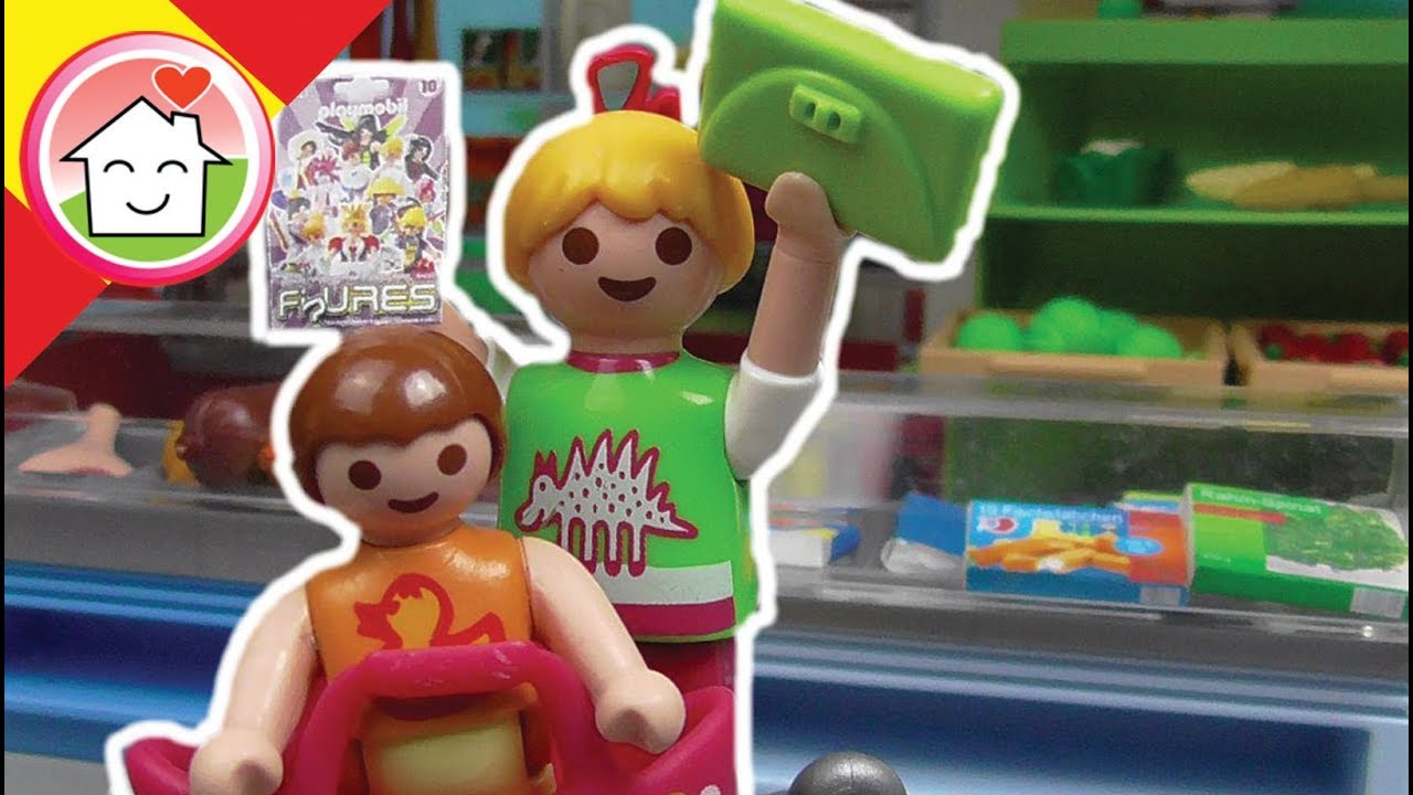 Playmobil en español  En el centro comercial  La Familia Hauser